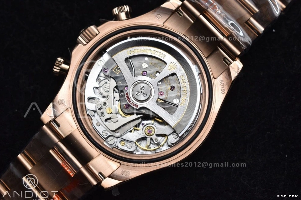 Best AllSeason Daytona RG RG QF Dial SH4130 on 1:1 V3 Bracelet 116505 Black Weight) 738 (Gain Edition 0128